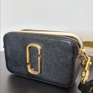Marc Jacobs Black and Gold Mini Bag with additional strap